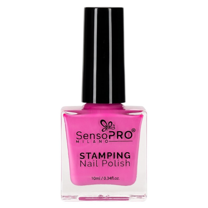 Set 2 x Lac de Unghii pentru Stampila, SensoPRO Milano, Pink 10 ml
