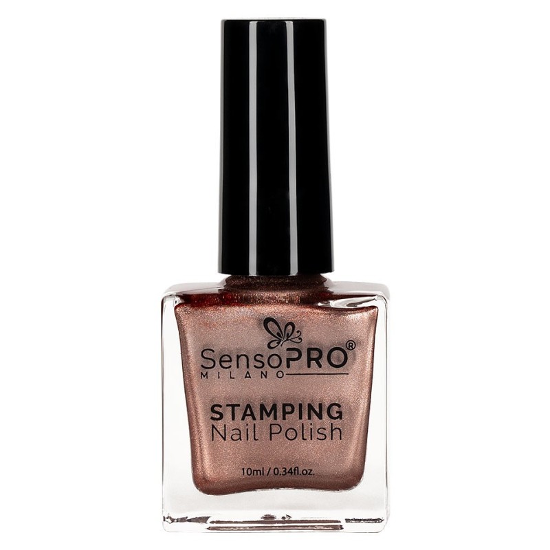Set 2 x Lac de Unghii pentru Stampila, SensoPRO Milano, Rose Gold 10 ml