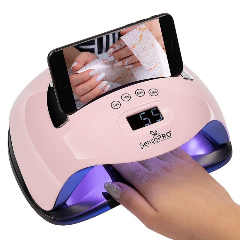 Set 2 x Lampa Unghii Uv Led 140W Superstar Pro, SensoPRO Milano, Roz