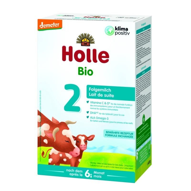 Set 2 x Lapte Praf Eco Formula 2, de la 6 Luni, Holle Baby, 600 g