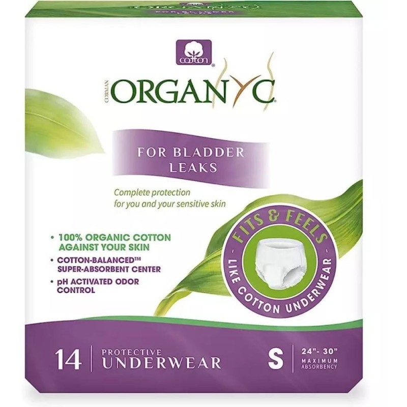 Set 2 x Lenjerie Intima de Protectie pentru Incontinenta Urinara, Marimea S, 14 Bucati, Organyc