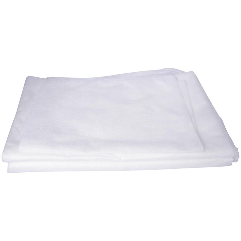 Set 2 x Lenjerie Pat Unica Folosinta, 200 cm x 160 cm, Cearsaf Pilota si Pat, 2 Fete Perna 50 x 70 cm, Alba