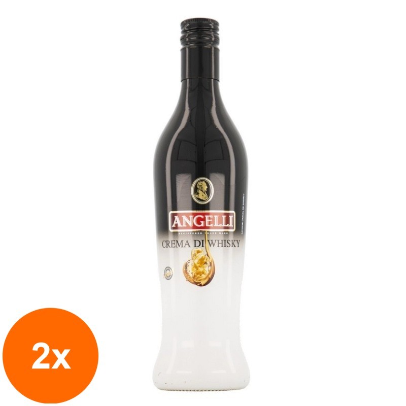 Set 2 x Lichior Angelli Crema de Whisky, 0.50 l
