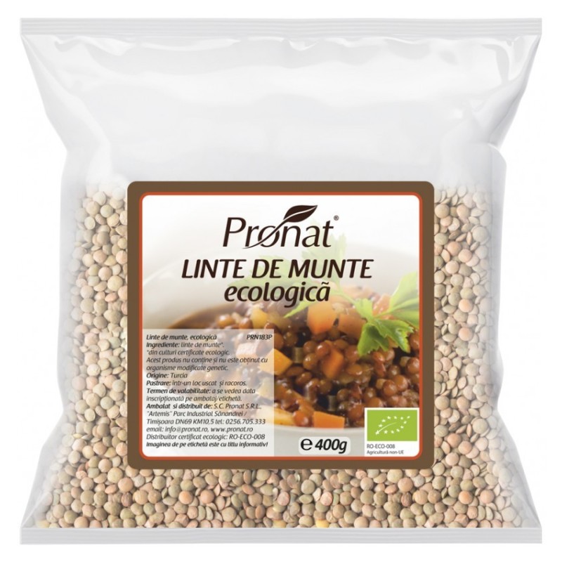 Set 2 x Linte de Munte BIO, 400 g, Pronat