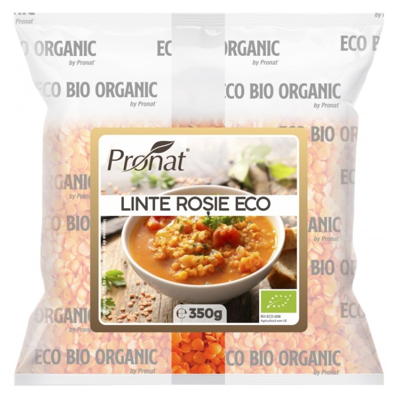 Set 2 x Linte Rosie BIO, 350 g, Pronat