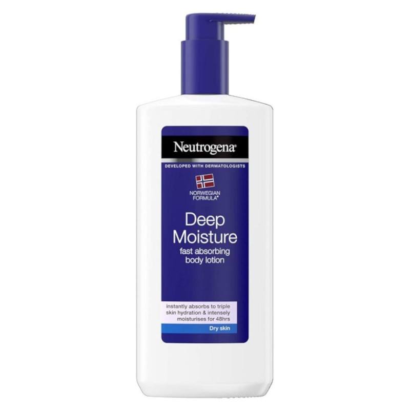 Set 2 x Lotiune de Corp Neutrogena Deep Moisture, pentru Piele Uscata, 400 ml