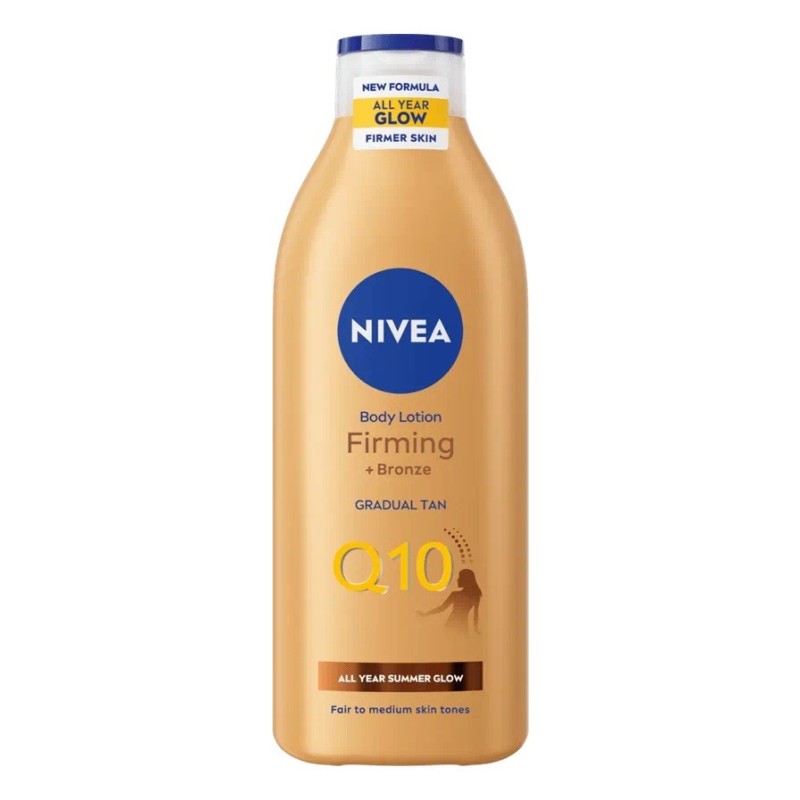 Set 2 x Lotiune de Corp pentru Fermitate Q10+ Bronze Nivea Body, 400 ml