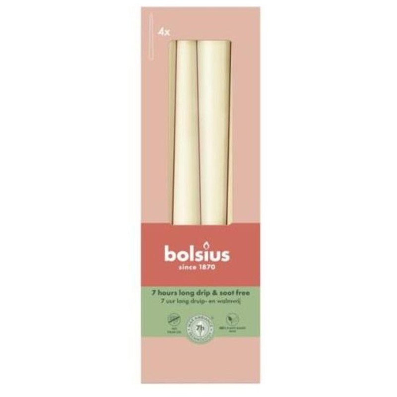 Set 2 x Lumanare Conica, Bolsius, Crem, Parfumata