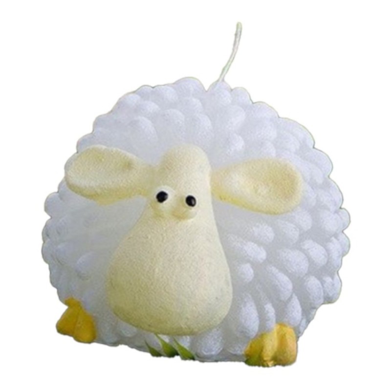 Set 2 x Lumanare in Forma de Oita, Alba, 50 mm