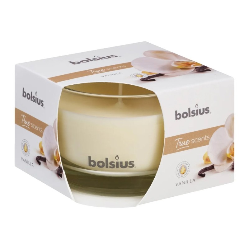 Set 2 x Lumanare Parfumata Bolsius True in Pahar Mediu, Vanilie