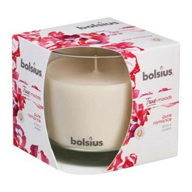 Set 2 x Lumanare Parfumata Bolsius True Scents, in Pahar, Trandafir si Chihlimbar