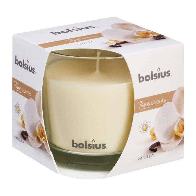 Set 2 x Lumanare Parfumata Bolsius True Scents, in Pahar, Vanilie