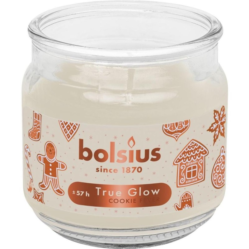 Set 2 x Lumanare Parfumata Borcan Mare, Cookie Fever, Crem, 100 x 98 mm, 57 Ore, Bolsius