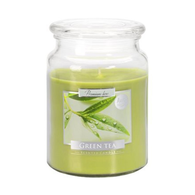Set 2 x Lumanare Parfumata in Borcan cu Capac, Ceai Verde, 100 Ore