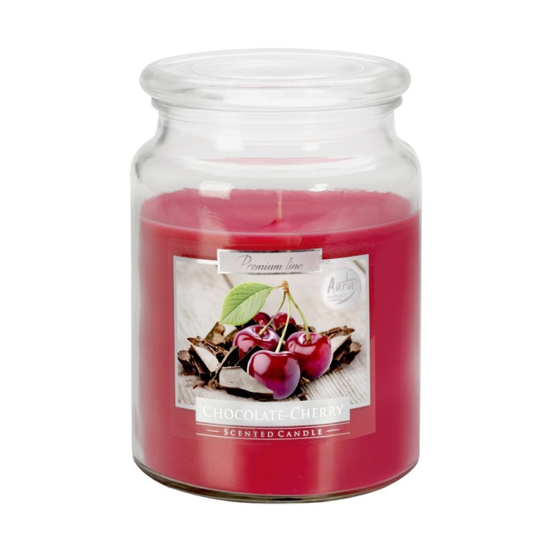 Set 2 x Lumanare Parfumata in Borcan cu Capac Ciocolata si Cirese, 100 Ore