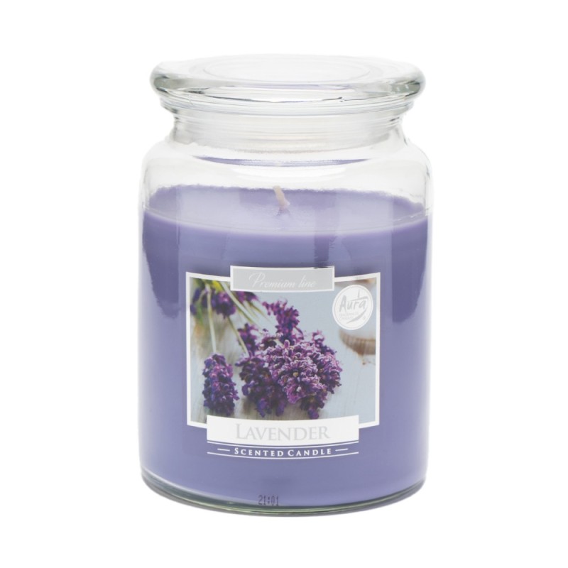 Set 2 x Lumanare Parfumata in Borcan cu Capac Lavanda, 100 Ore