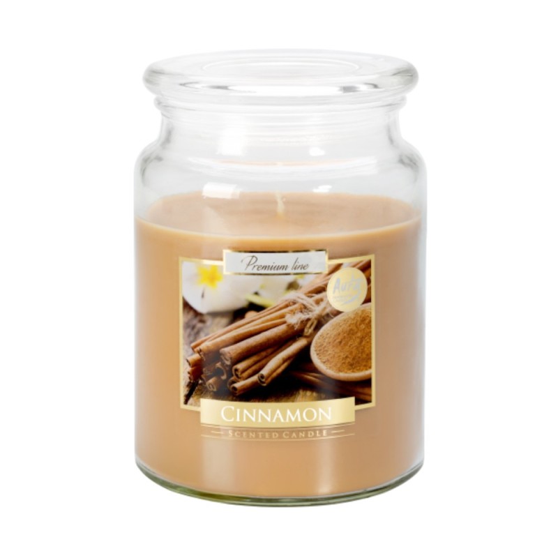 Set 2 x Lumanare Parfumata in Borcan cu Capac Scortisoara, 100 Ore