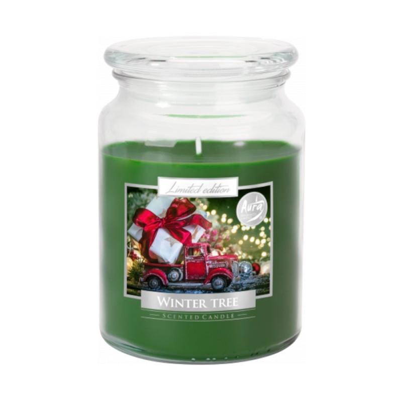 Set 2 x Lumanare Parfumata in Borcan cu Capac Winter Tree, 100 Ore