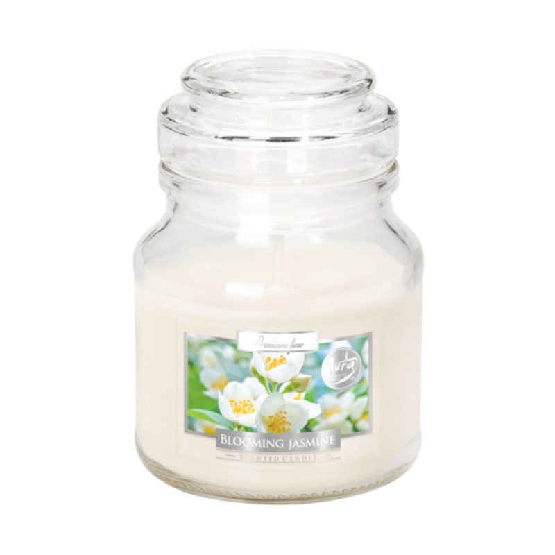 Set 2 x Lumanare Parfumata in Pahar cu Capac, Blooming Jasmine, 28 Ore