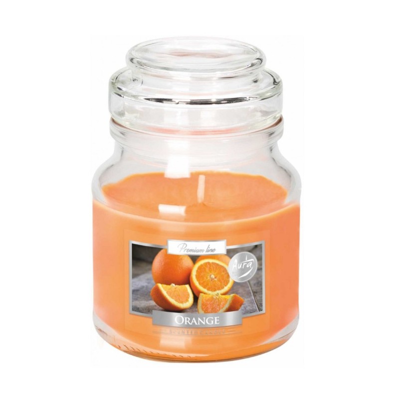 Set 2 x Lumanare Parfumata in Pahar cu Capac, Portocala, 28 Ore