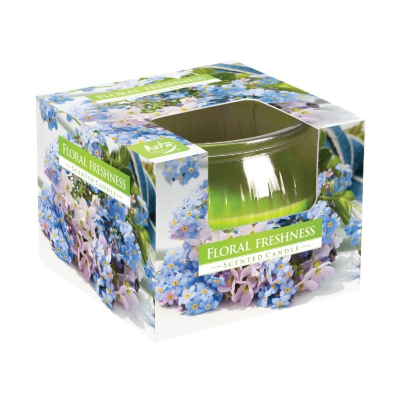 Set 2 x Lumanare Parfumata in Pahar Floral Freshness, 18 Ore