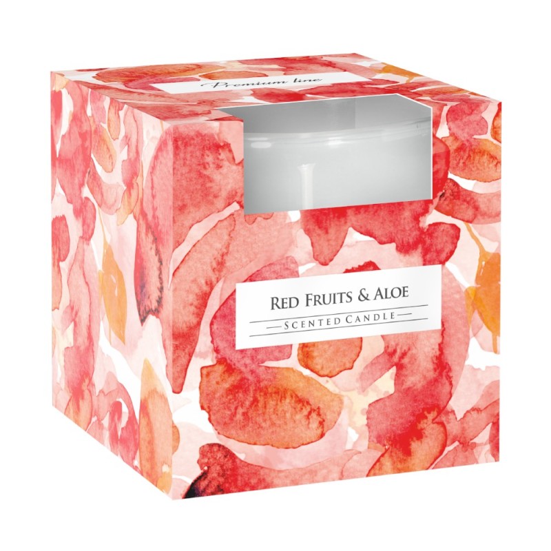 Set 2 x Lumanare Parfumata in Pahar Fructe Rosii si Aloe, 18 Ore