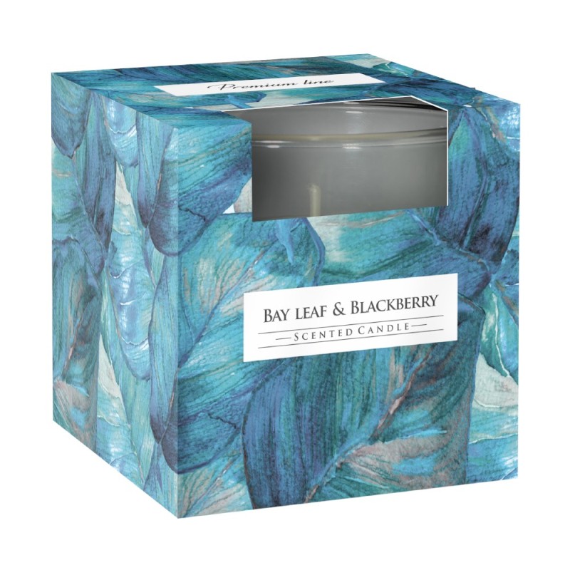 Set 2 x Lumanare Parfumata in Pahar Frunze de Dafin si Mure, 18 Ore