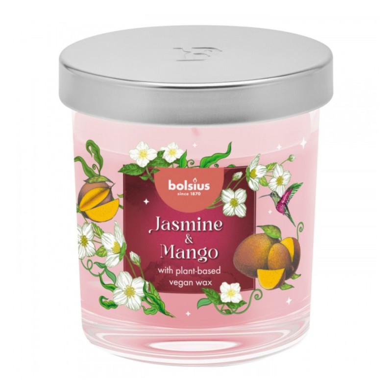 Set 2 x Lumanare Parfumata in Pahar, Iasomie si Mango, Bolsius, 80 x 72 mm