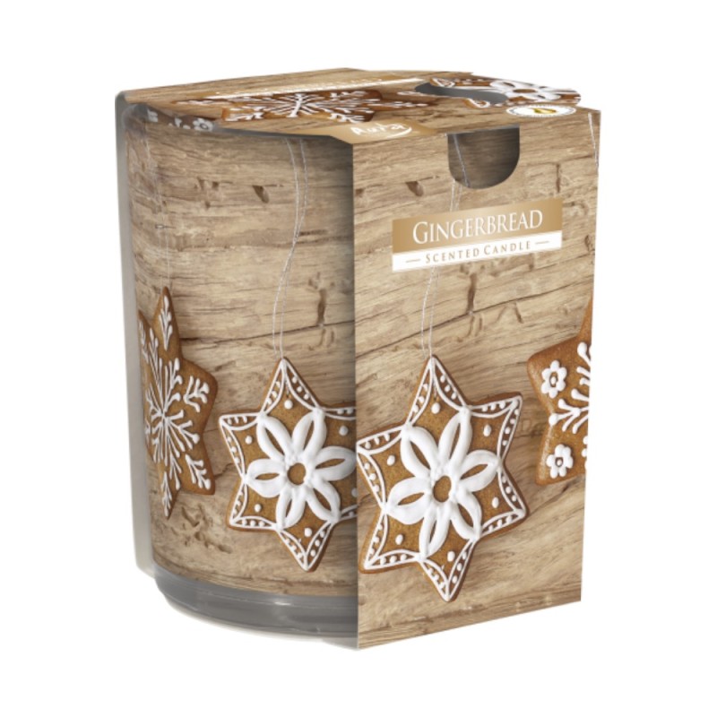 Set 2 x Lumanare Parfumata in Pahar Imprimat, Turta Dulce, 22 Ore