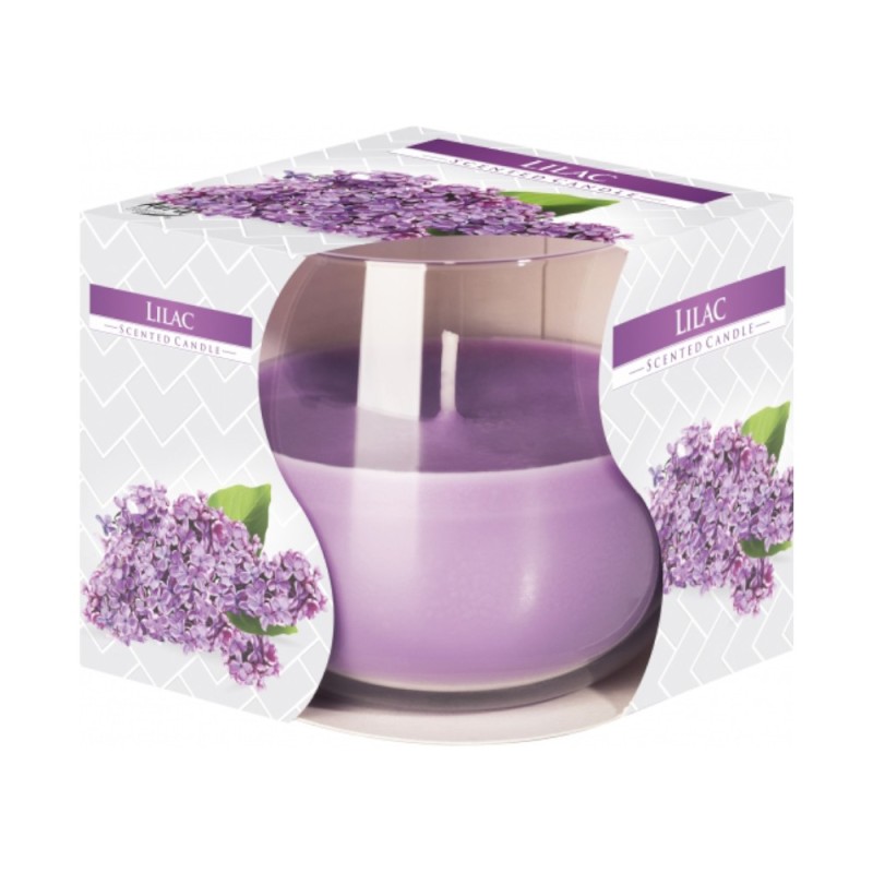 Set 2 x Lumanare Parfumata in Pahar, Liliac, 18 Ore