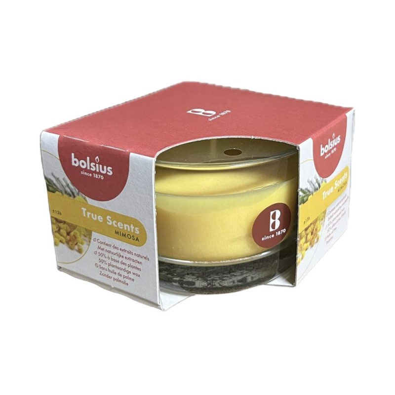 Set 2 x Lumanare Parfumata in Pahar Mic, Mimosa, Bolsius