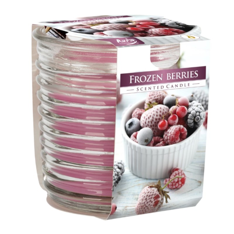 Set 2 x Lumanare Parfumata in Pahar Spirala, Fructe de Padure Inghetate, 28 Ore