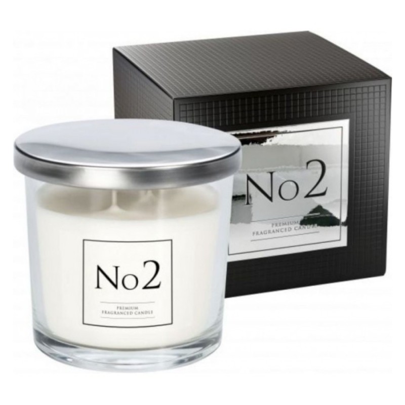 Set 2 x Lumanare Parfumata Premium Line cu 2 Fitile, Bispol, Chihlimbar si Flori de Patchouli, Nr. 2