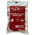 Set 2 x Lumanare Pastila, 8 Ore, 50 Bucati, Alb