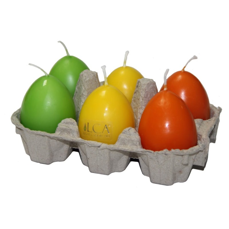 Set 2 x Lumanari Ou Culori Asortate, 6 Bucati