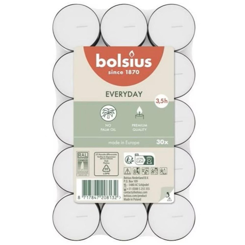 Set 2 x Lumanari Pastila Bolsius, Timp Ardere 3.5 Ore, 50 Bucati