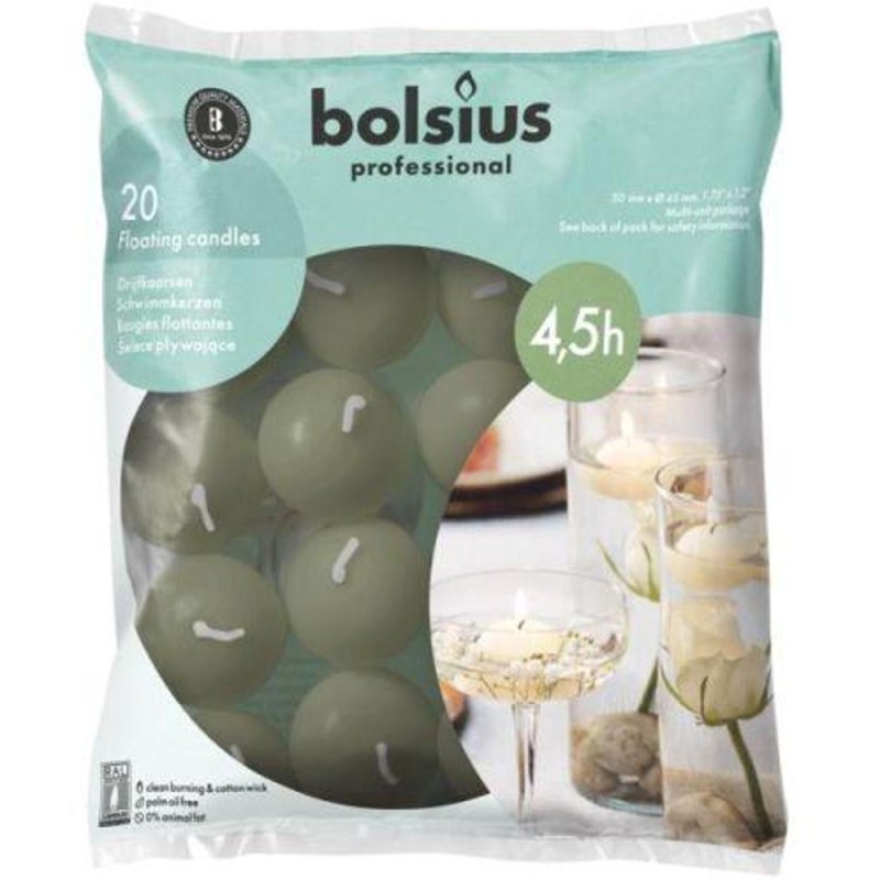 Set 2 x Lumanari  Plutitoare, Parfum Masline, 20 Bucati