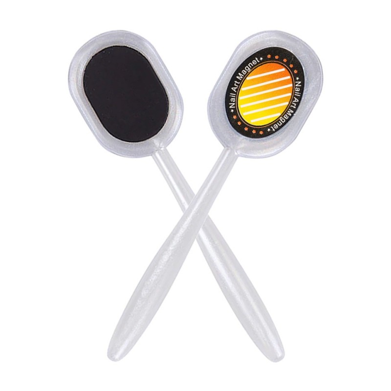 Set 2 x Magnet pentru Unghii cu Model 2 Straight Waves