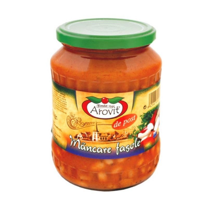 Set 2 x Mancare de Fasole de Post Arovit, 710 g