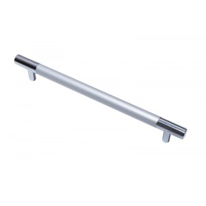Ideal Feroluc Set 2 x Maner Cilindric Model Cr-Sat, 256 mm, Finisaj Aluminiu/Crom Lucios