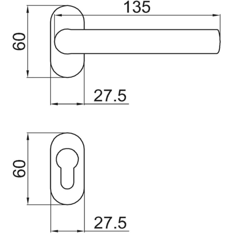 Set 2 x Maner cu Autorev Alb Y V, T110 GMR