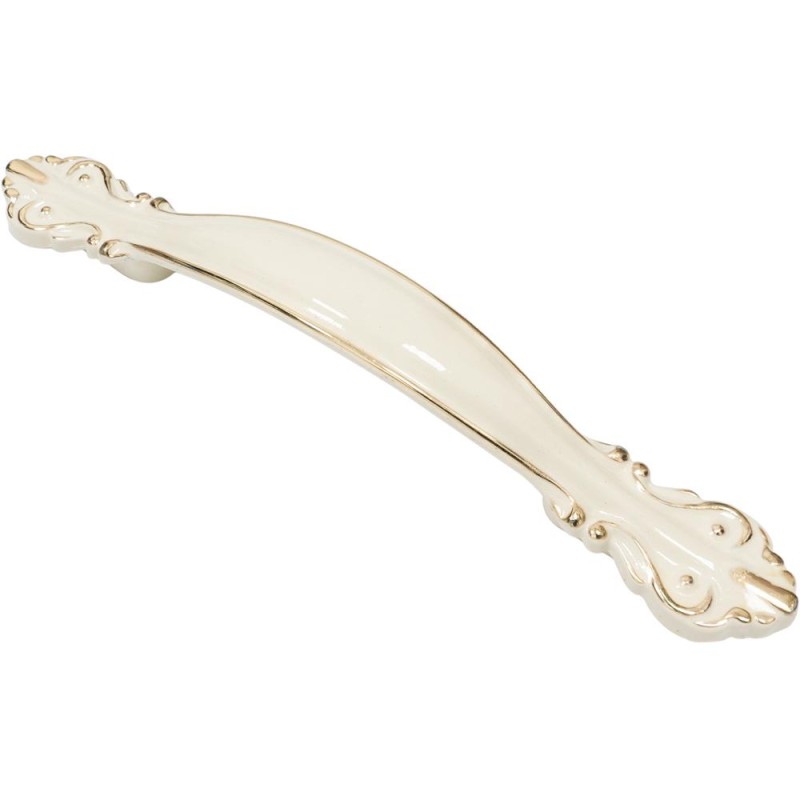 Set 2 x Maner Model Calypso 2, 96 mm, Finisaj Alb/Auriu