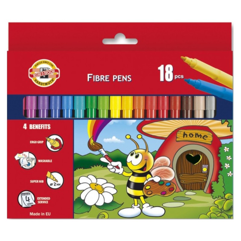 Set 2 x Markere Scolare Colectia Bees, 18 Culori