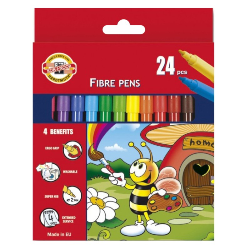 Set 2 x Markere Scolare Colectia Bees, 24 Culori