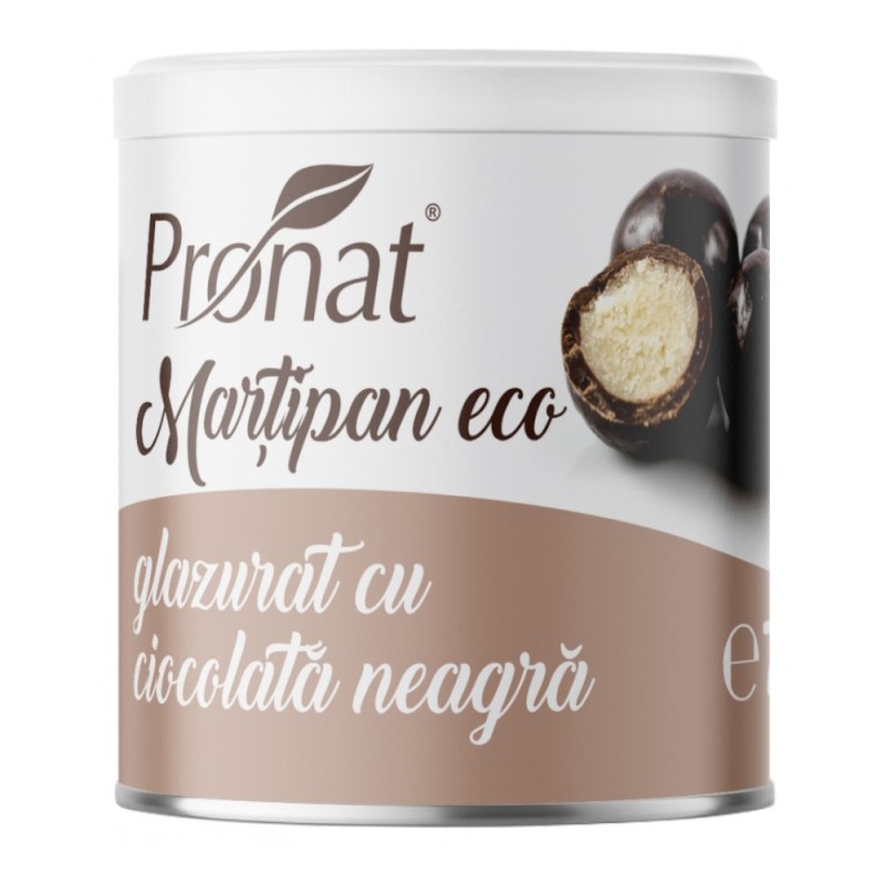 Set 2 x Martipan Bio Glazurat cu Ciocolata Neagra, 70 g