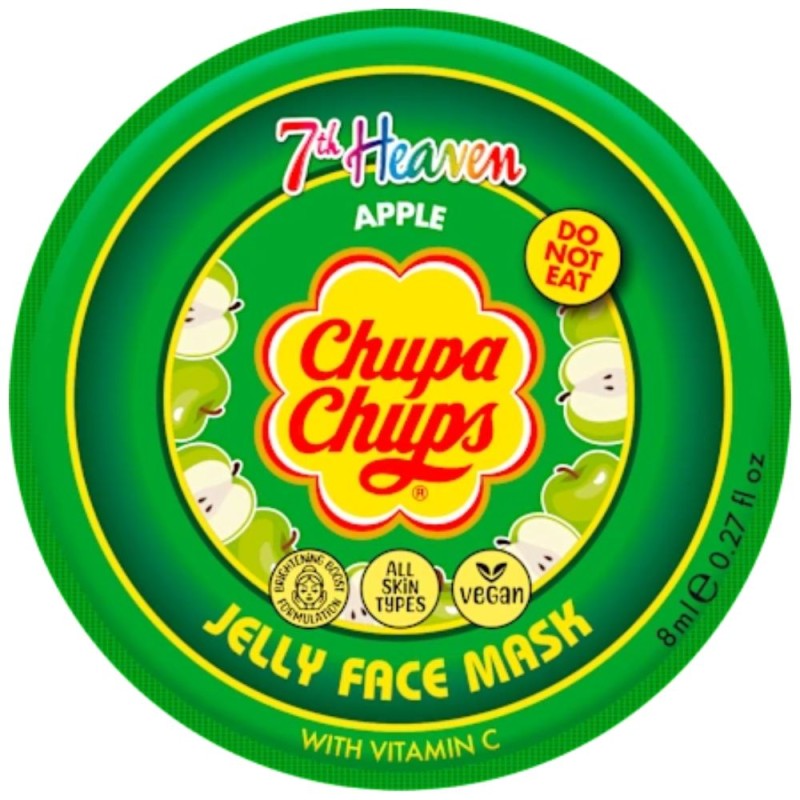 Set 2 x Masca de Fata Jelly cu Mar si Vitamina C Chupa Chups, 7th Heaven, 8 ml