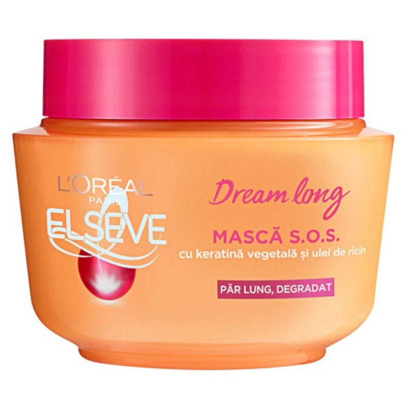 Set 2 x Masca de Par L'Oreal Paris Elseve S.O.S. Dream Long, pentru Par Lung Deteriorat, 300 ml