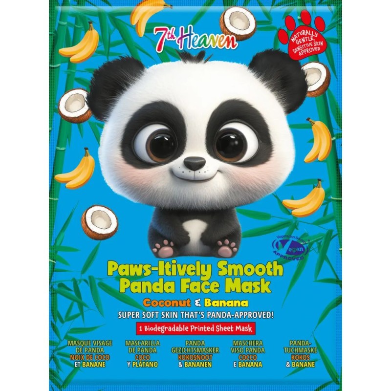 Set 2 x Masca pentru Adolescenti din Material Textil Panda, 7th Heaven