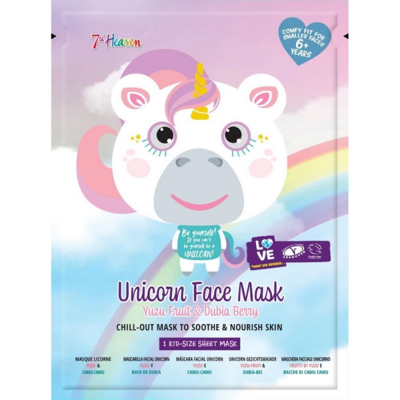 Set 2 x Masca pentru Adolescenti din Material Textil, Unicorn, 7th Heaven