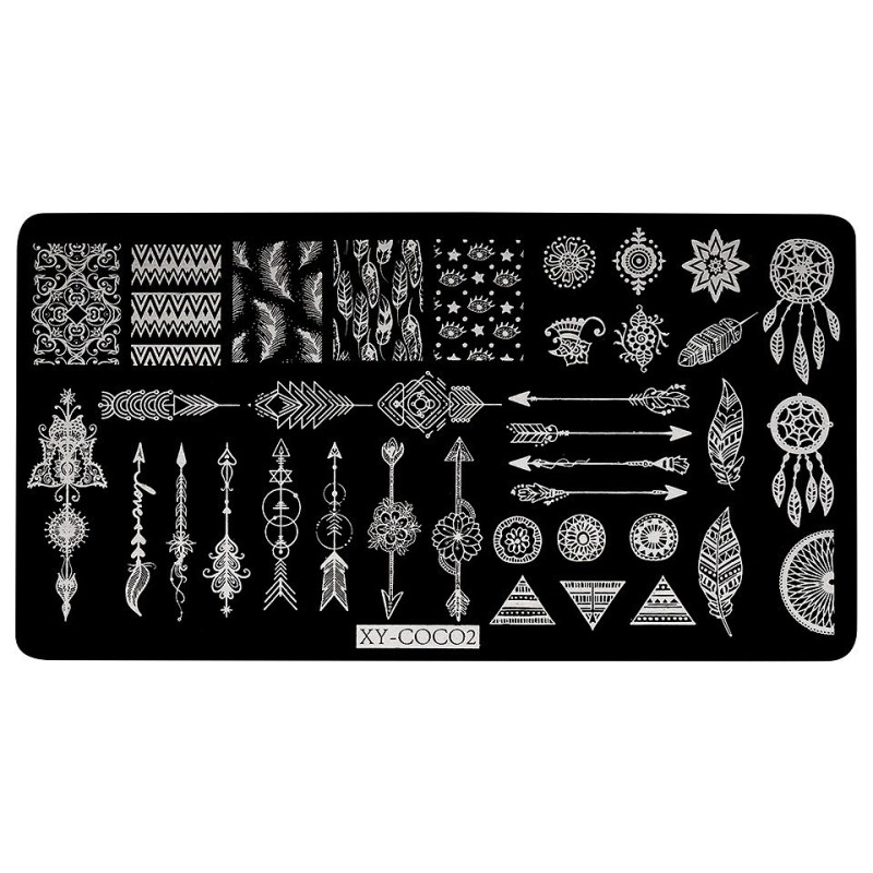 Set 2 x Matrita Metalica Stampila Unghii Luxorise, Angel Memories Xy-Coco2